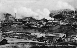 Photo of the Mount Lyell Company smelters in Queenstown, Tasmania