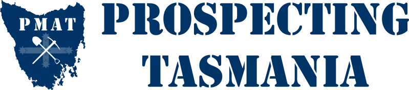 Logo of Prospecting Tasmania, a prospecting forum run by PMAT